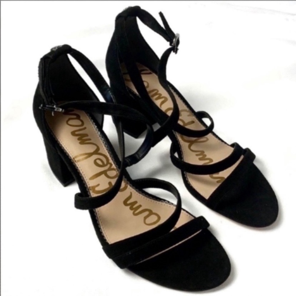 NEW Sam Edelman heels Sammy suede black strap